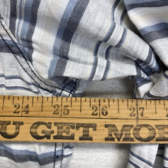 NWT MoonShine Spirit Brad Paisley Marveled Pearl Snap White Gray Plaid‎ Mens XL - Picture 6 of 14